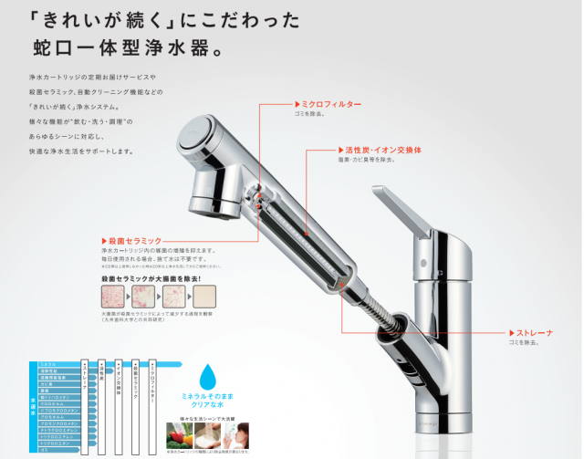 最新型浄水器でずっときれいに